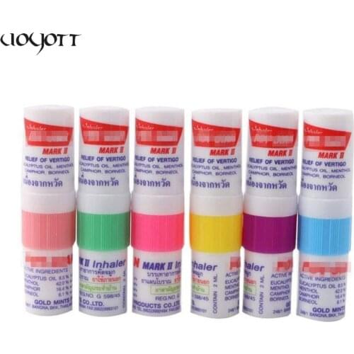 1Pc Thailand Herbal Nasal Nasal Inhaler Stick Mint Cylinder Essential Oil Nasal Inhaler Asthma Refreshing Aroma Oil Stick
