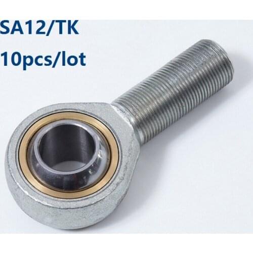 10pcs/lot SA12/TK 12mm Outer male thread metric rod end bearing Male Right /Left Hand Fish Eye shalft power tool auto parts