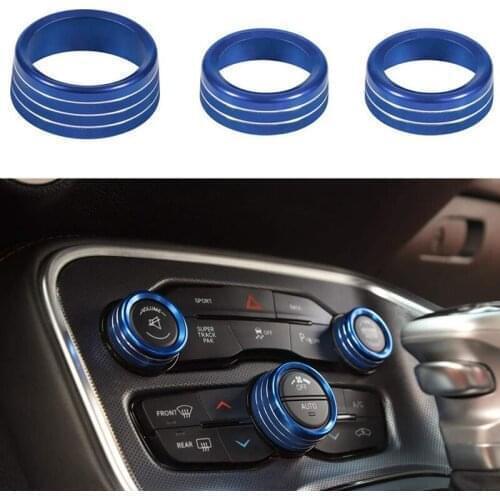 3pcs Radio Ac Knobs Air Conditioner Switch Button for Dodge Challenger Charger Chrysler 300 2015-2020
