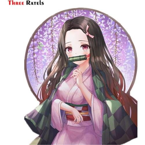 Three Ratels FC476 Demon Slayer NEZUKO KAMADO 3D Poster Cartoon Anime Car Hood Sticker Laptop Decal