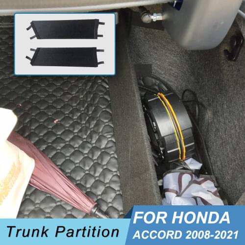 For Honda Accord 2008-2021 Car Accessories Flannel Auto Trunk Side Storage Organizer Board Partitions Plate Tail Box Shield