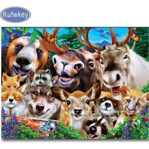 5d diy diamond painting with square stones smile animals face diamond embroidery sale rhinestone pictures mosaic diamond art
