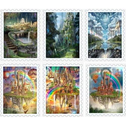New DIY Diamond Painting Full square/round Landscape Forest Castle Cross Stitch Daimond Painting Scenery Home Decor Gift