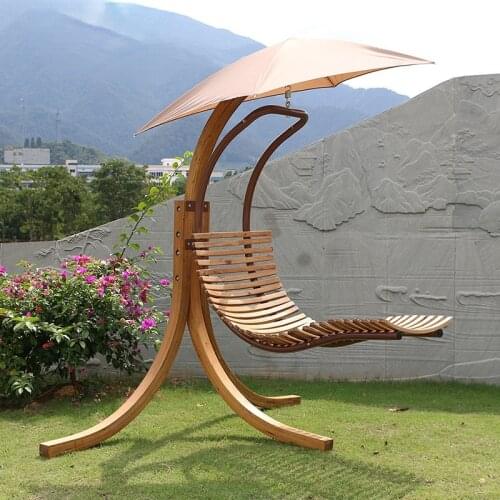 GY Anti-Corrosion Solid Wood Hanging Basket Swing Lying Bed Single to Swing Glider Courtyard Indoor Rocking Chair Hanging