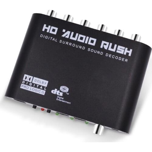 AOEYOO 5.1 Audio Decoder Amplifier HD Player Analog DTS Audio Decoder Optical Surround Sound AC3for Xbox 360 DVD