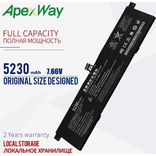 ApexWay 7.66V 5230mAh New R13B01W R13B02W Laptop Battery For Xiaomi Mi Air 13.3" Series Tablet PC 40WH