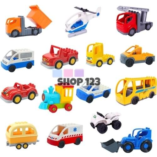 Cars Trains Engineering Vehicles Airplanes Buses Large Particles Building Blocks Toys Children Early Education Gifts Assembling