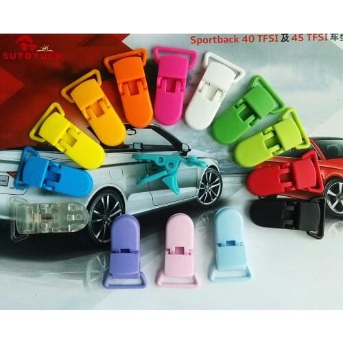 Free Shipping 15 color 150pcs 20mm D Shape SUTOYUEN Pacifier Clip /Plastic Dummy Clip / Suspender Clip / oother Clip/ Bib Holder