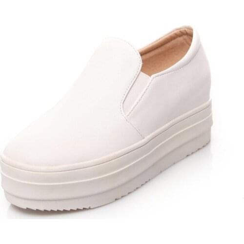 Higher speed sell tong fall within the small white shoes loafers a pedal lazy large base shoe sponge leisure female