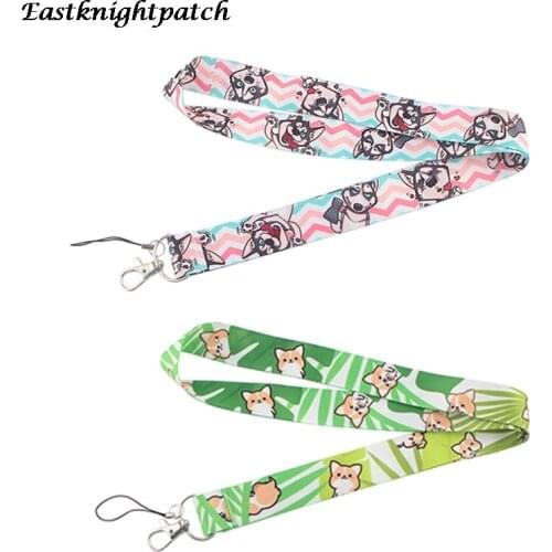 E2630 Cartoon Dog keychain Accessories Mobile Phone USB ID Badge Holder Keys Straps Tags Neck lanyards Camera