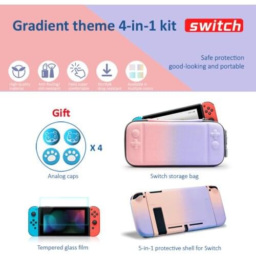 For Nintendo Switch Colorful Carrying Case Portable Waterproof Hard Protective Storage Bag NS-Switch Console Game Accessories