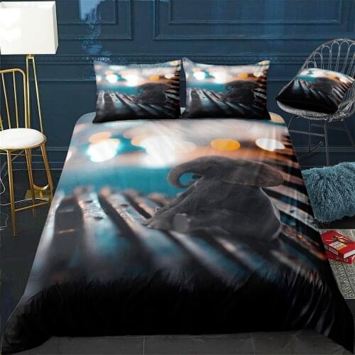 Baby Elephant On Bench Quilt Cover Pillowcase 3Piece Comforter Bedding Set With Pillow Case Single Double Duvet Cover