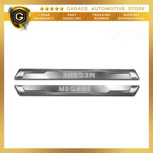 For Renault Megane 4 Stainless Steel Chrome Accessory Front Door Sill-2 Piece-HB-SD
