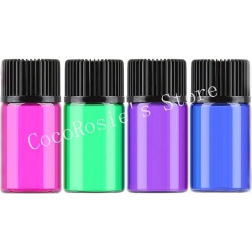 50pcs/lot 1ml,2ml 3ml empty orifice bottle essential oil bottle small glass essential oil dropper bottle sample bottle