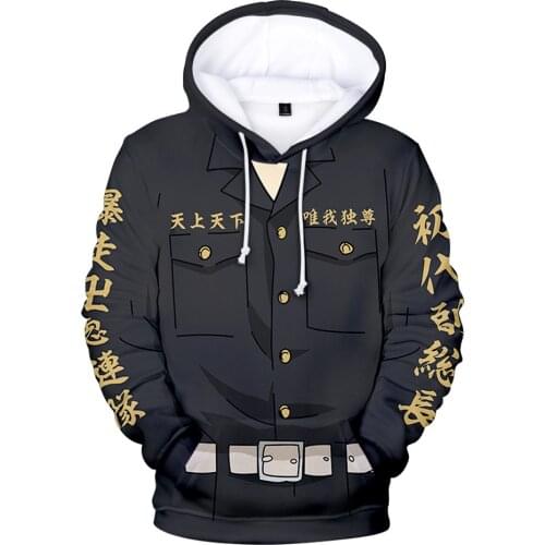 Fashion Mens Tokyo Revengers Sweatshirt Harajuku Hoodies Cosplay Anime Tokyo Revengers Tops Boys Girls Children Cartoon Clothes