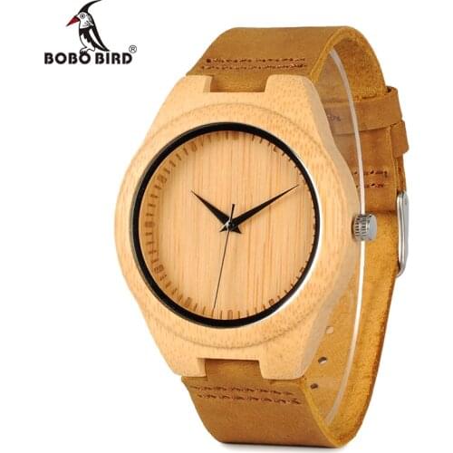 BOBO BIRD Bamboo Watches for Men Quartz Male Wristwatches часы мужские montre homme mens Watches Clocks Dropshipping