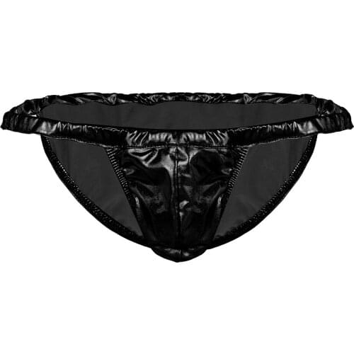 Mens Lingerie Latex Underwear Rubber G-String Erotic Sexy Briefs Exotic Underpants Sexy Gay Homme Underwear Hot Sexy Panties