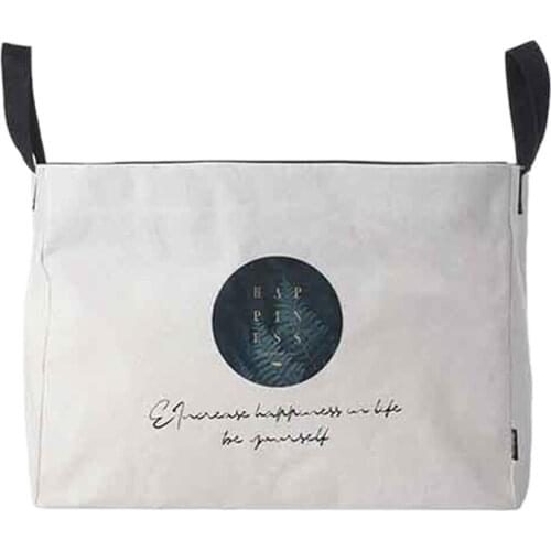 Nordic Non-Woven Foldable Laundry Hamper Household Large-Capacity Toy Storage Basket with Handle