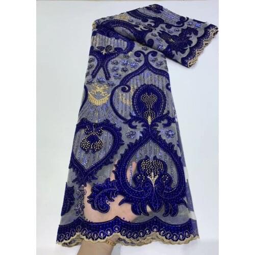 Newly Designed Lace Fabric Africa Nigeria Nigeria Tulle Velvet Fabric French Velvet Mesh Lace Fabric H39421