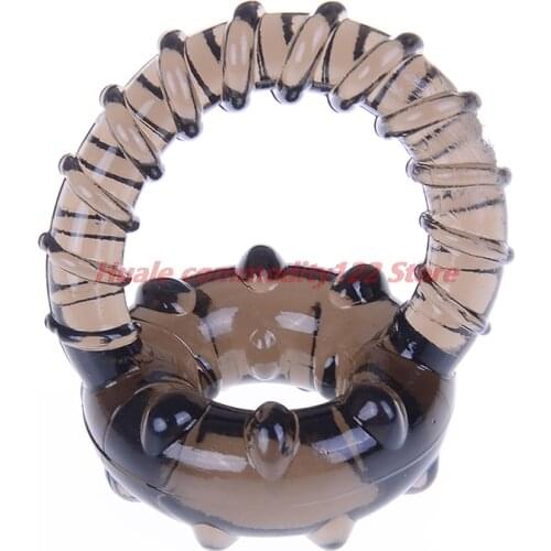 New Lover Sex Toy Male Silicone Penis Cock Ring Dual Men Soft Time Delay Ring Lasting Tool Party Sex Product