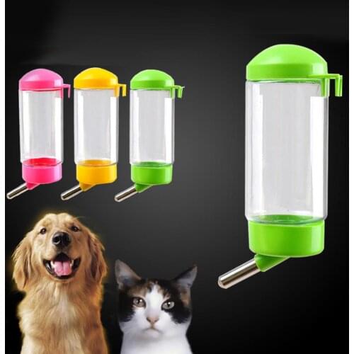 350ml Puppy Pet Hanging Bottle Automatic Drinking Water Fountain Dispenser Dog Feeders