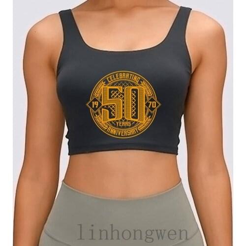Celebrating 50th Aniversary 1970 Birth Year Women Tank Top Cotton Letter Sunlight O Neck New Fashioner Crop Top