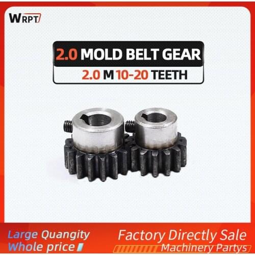 1/2PCS boss gear 2M10T~20T standard bore 8/10/12/15/16/17/18/19/20/22 cylindrical gear spur gear with spur gear