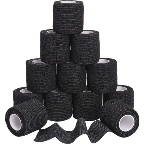 12 rolls 5cm*4.5m Self-adhesive Bandage Non Woven Finger Joints Pet Vet Wrap Elastic Medical Therapy Sports Muscle Cohesive Tape