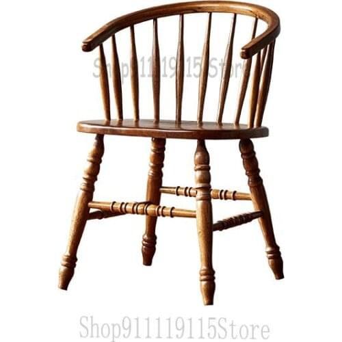 North American Town / American Country Furniture / Solid Wood Dining Chair / Chair / Coffee Shop / Nordic Leisure Chair / Restau