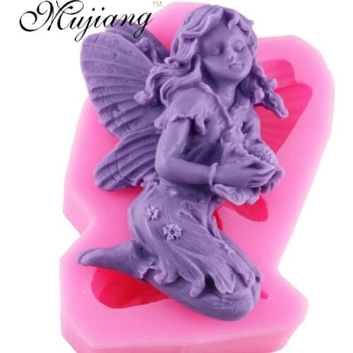 3D Angel Fairy Silicone Soap Mold Resin Clay Candle Molds Chocolate Fondant Cake Moulds Kitchen Baking Cake Tools CD263