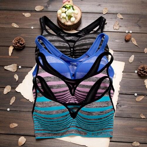 Push Up Sports Top Gym Women Yoga Top For Fitness Cross Strap Womens Gsleeveless Gym Running Top Padded Tank Athletic Vest