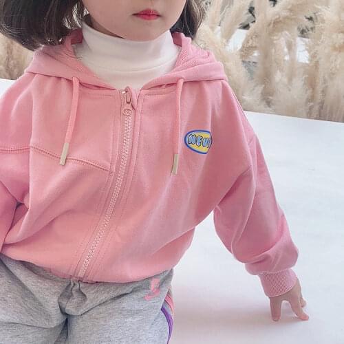 Girls spring autumn coats childrens Hooded Sweaters Cardigan coats New children baby kids girls cotton long sleeve tops P4 191
