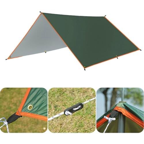 Awning Waterproof Tarp Tent Sunshade Outdoor Camping Hammock Canopy Shelter Hammock Rain Fly Beach Sun Shelter Accessory
