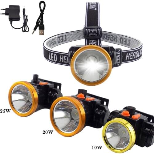High Power Headlight LED Headlamp Frontale Lights Rechargeable Battery Flashlight Head Torch Lamp Waterproof For Fishing Camping