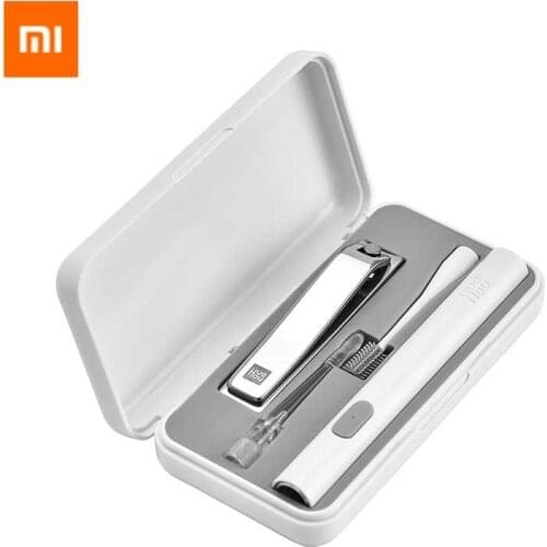 Xiaomi HUOHOU LED Portable USB Ear Nail Care Kit Ear Pick Brush Wax Cleaner Removal Tool Kit with Light Nail File Clipper Cutter
