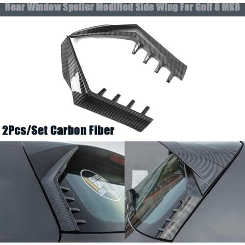 Carbon Fiber Rear Window Spoiler Modified Side Spoiler Wing Trim for Golf 8 Golf MK8 Tail Accessories Car Styling