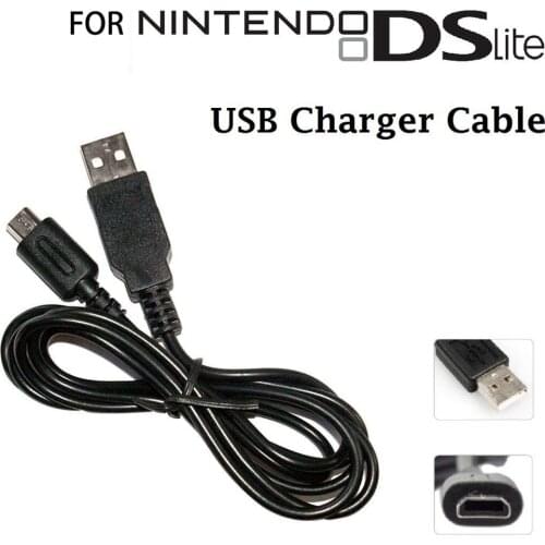 USB Power Charging Charger Cable Cord for Nintendo DS Lite for NDSL Transmits the Data Black Easy to Carry Durable