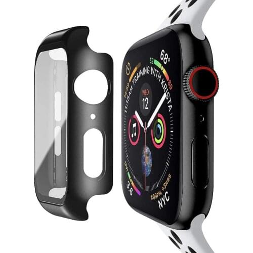 Case Cover Tempered Glass Screen Protector For iWatch Apple Watch Series 6 5 4 3 2 1 SE 38mm 40mm 42mm 44mm Protection Accessory