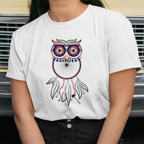 Women Owl Animal New Trend Lovely Fashion Graphic Lady Kawaii Tops Cartoon Female Tees Print Tshirt T-Shirt Clothes