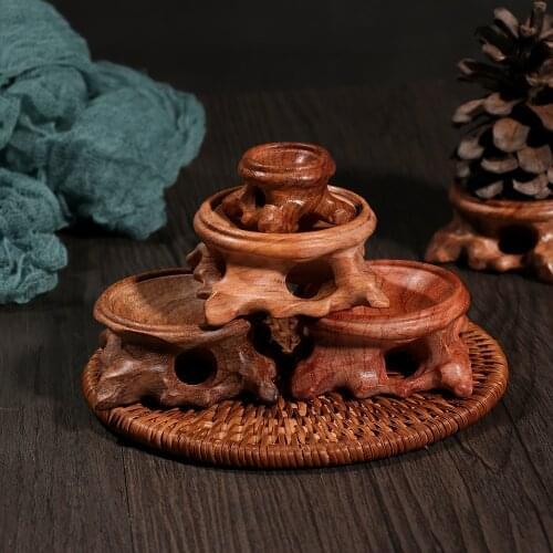 1pc Retro Display Stand Base Acid Branch Wood For Crystal Ball Sphere Globe Stone Holder Miniature Home Decor Collection Crafts