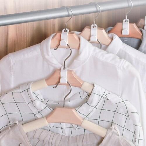 10pcs Multi-function Connect Hanger Hook Wardrobe Closet Connect Hooks Coat Stack Hanger Rack Bedroom Storage Organizer Hook