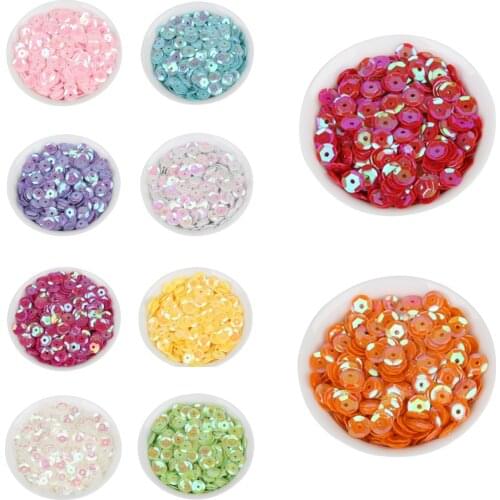 1200pcs 6mm AB Color Loose Round PVC Sequins Paillette Crafts For Sewing Decoration Wedding Crafts DIY Clothes Accessories