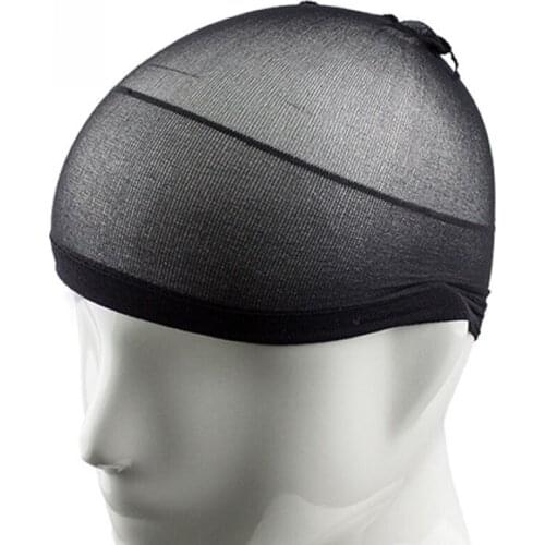 2pcs Unisex Stretchable Elastic Mesh Hair Net Stocking Wig Cap Hairnet Christmas Cosplay Wig Caps Skin/ Black Colors