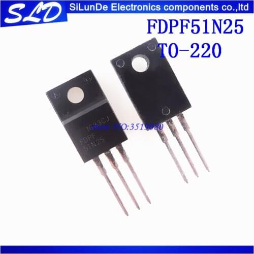5pcs/lot FDPF51N25 51N25 51A 250V TO220F new and Original IN STOCK
