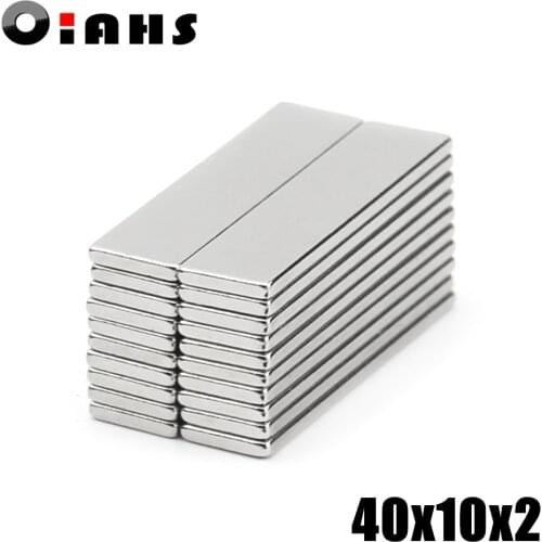 50pcs F40x10x2mm Super Powerful Strong Rare Earth Block NdFeB Magnet Neodymium N35 Magnets F40*10*2mm- Free Shipping