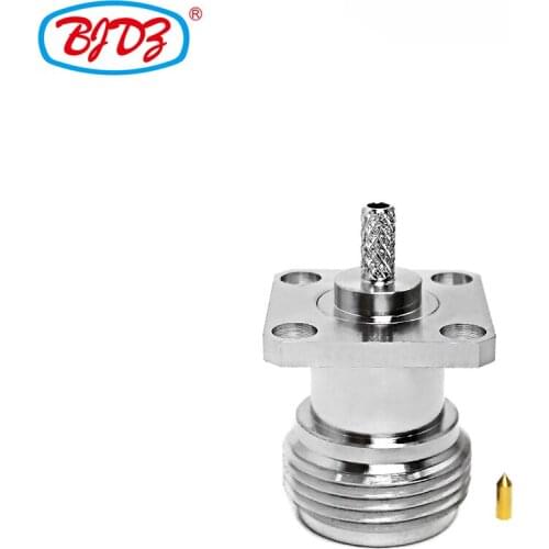 Free Shipping 5PCS N Female 4 Hole Flange 17.5*17.5 Connector for RG316 RG174 LMR100 Cable