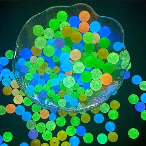 4-6-8-mm Strong Luminous Beads Glow In The Dark Fishing Loose Spacer Beads for Christmas Party Decoration DIY Jewellery Marking