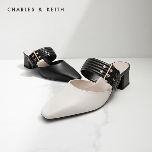 CHARLES&KEITH New Arrival for Autumn 2021 CK1-60920267 Womens wide strap square toe mules