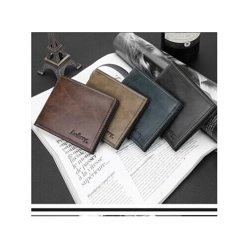 By dhl or ems 100pcs PU Leather Wallet Vintage Men Wallets Notecase Casual Money Clips, Purse Male Coin Money Bag