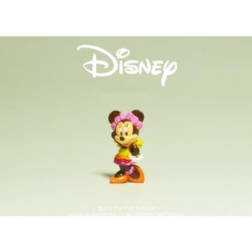 Disney Mickey Mouse Minnie hula-hula 2.5cm Action Figure Posture Anime Decoration Collection Figurine Toy model children gift